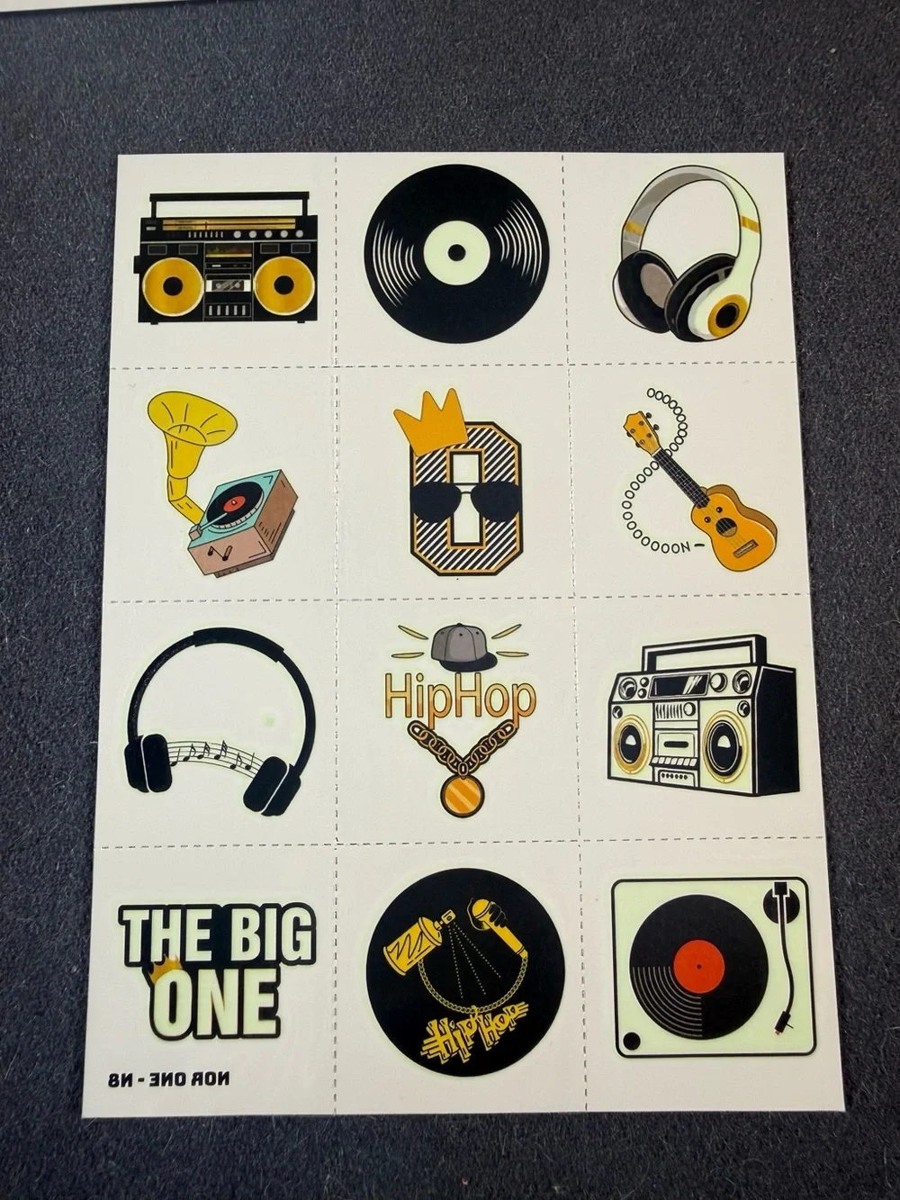 Baby’s First Birthday Hip Hop Party Favor Temporary Tattoos 96 pcs